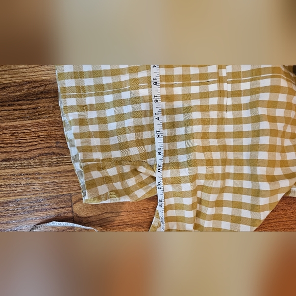 Zara Gingham cropped shirt/Jacket Button Front Size Medium - Picture 11 of 12